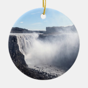 Dettifoss-Wasserfall im Vatnajokull NP - Island Keramik Ornament