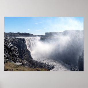 Dettifoss Wasserfall im Vatnajökull NP - Island Poster