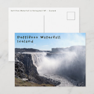 Dettifoss-Wasserfall im Vatnajokull NP - Island Postkarte