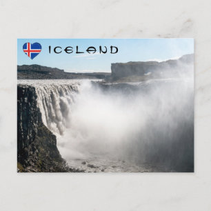 Dettifoss Wasserfall im Vatnajökull NP - Island Postkarte