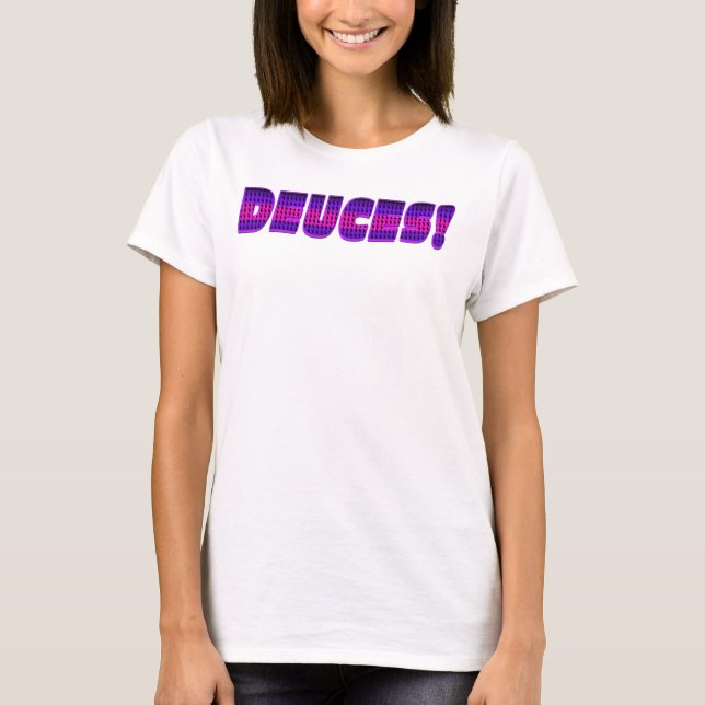 Deuces - rosa und Lila T-Shirt (Vorderseite)