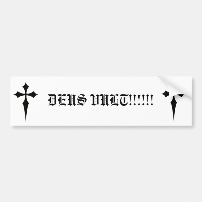 Deus vult Autoaufkleber (Vorne)