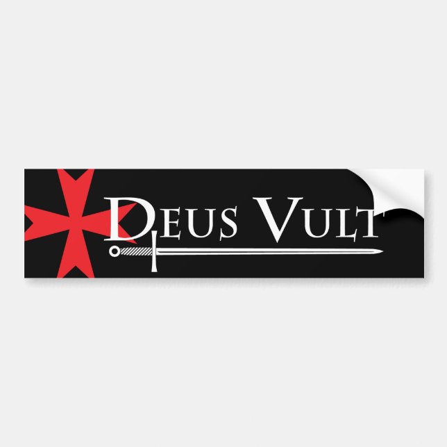 Deus Vult (Gott ist es!) gewillt, Autoaufkleber (Vorne)