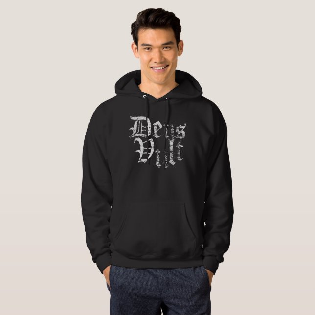 "Deus Vult" Hoodie und T - Shirt (Vorne ganz)
