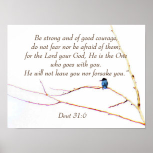 Deut 31:6 Du bist kein alleinbibeler Kingfisher Bi Poster