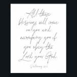 Deuteronomie 28:2 poster<br><div class="desc">All diese Segnungen werden auf euch kommen und euch begleiten,  wenn ihr dem Herrn,  eurem Gott gehorcht. -Deuteronomie 28:2</div>