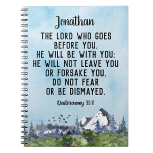 Deuteronomie 31 8 Bibel Verse Wasserfarbe Natur Notizblock