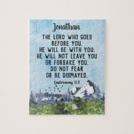 Deuteronomie 31 8 Bibel Verse Wasserfarbe Natur Puzzle