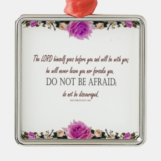 Deuteronomie 31:8 Der Herr geht vor dir Ornament Aus Metall (Vorne)