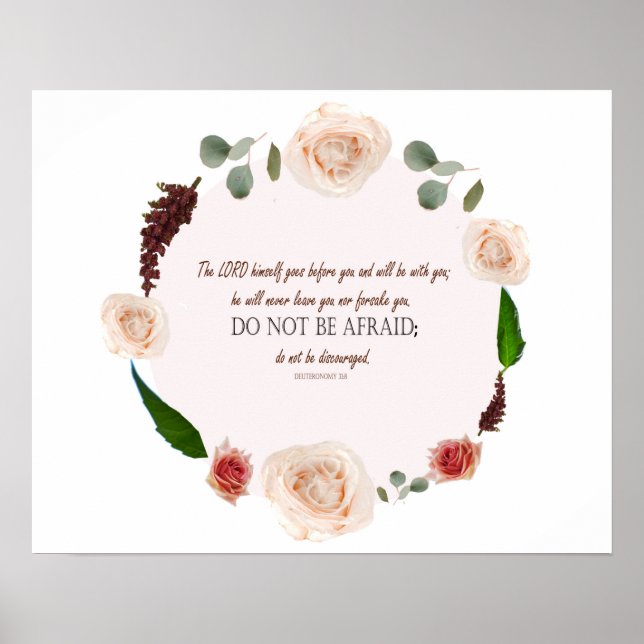 Deuteronomie 31:8 Der Herr geht vor dir Poster (Vorne)