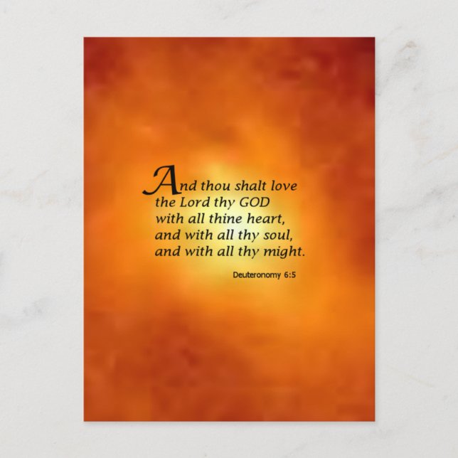 Deuteronomie 6:5 postkarte (Vorderseite)