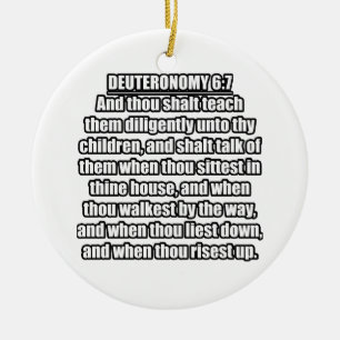 Deuteronomie 6:7 KJV Bibelverse Keramik Ornament