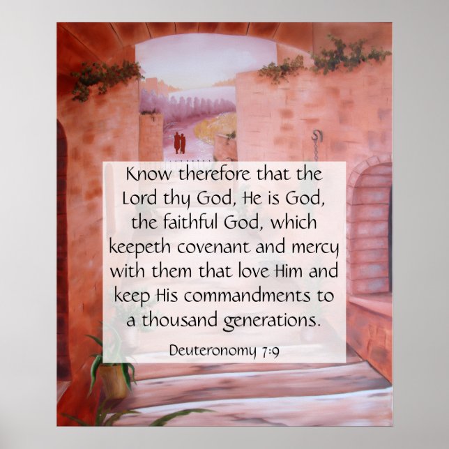Deuteronomie 7:9 poster (Vorne)