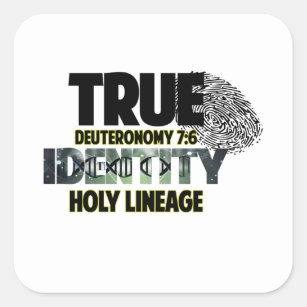 Deuteronomie 7 Wahre Identität der hebräischen Jud Quadratischer Aufkleber