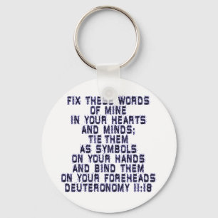 Deuteronomy 11:18 schlüsselanhänger