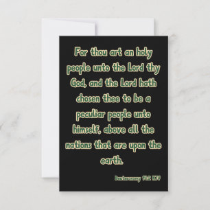 Deuteronomy 14:2 KJV Bible Verse Gruß Karte