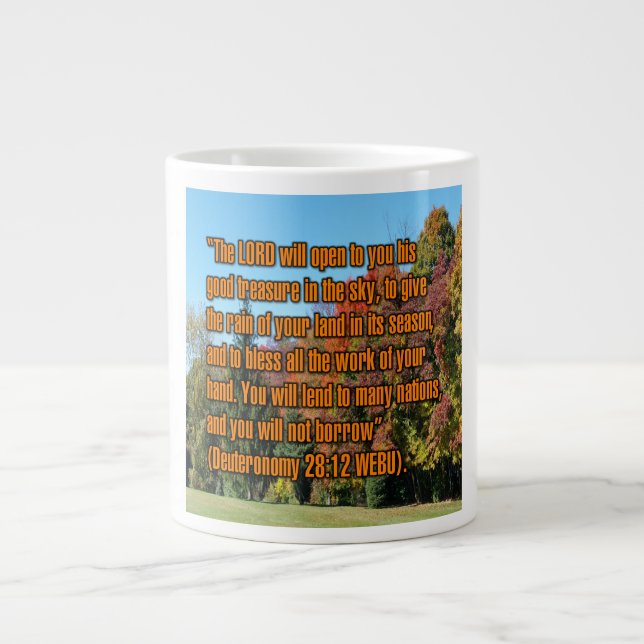Deuteronomy 28:12 WEBU Mug Jumbo-Tasse (Vorderseite)