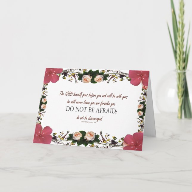 Deuteronomy 31 Blume Postcard hat keine Angst Karte (Vorderseite)
