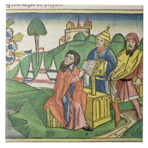 Deuteronomy: Frontispiz, in dem Gott das L macht Fliese