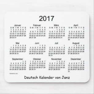 Deutsch 2017 Kalender Mousepad