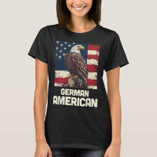 Deutsch-Amerikanische Flagge Patriotisch Usa Polit T-Shirt