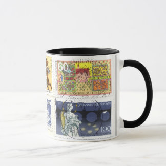 Deutsch-Briefmarken Collage 1 Tasse