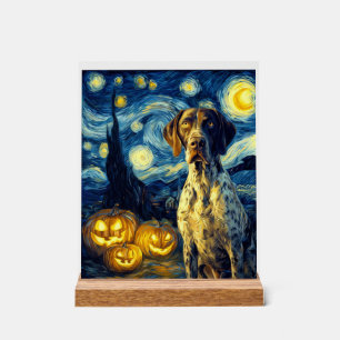 Deutsch Drahthaar 1 Süßer Hund Halloween Ja Acrylschild
