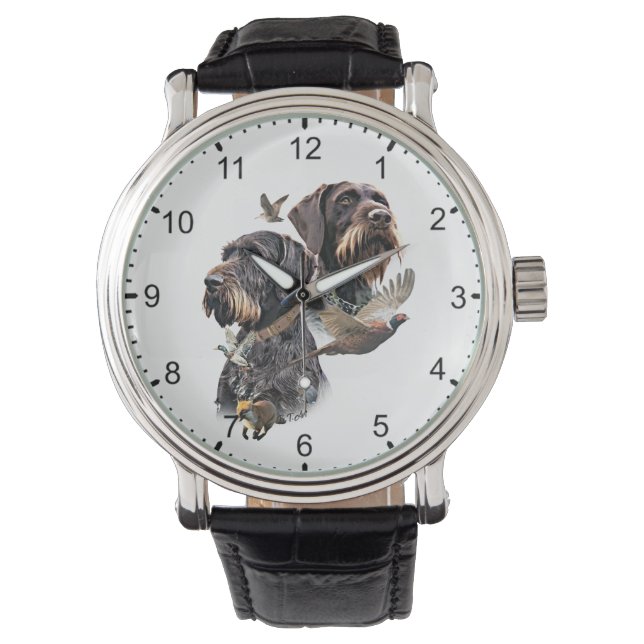 Deutsch Drahthaar Armbanduhr (Vorderseite)