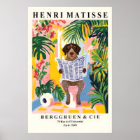 Deutsch Drahthaar auf Toilette Farbiger Matisse