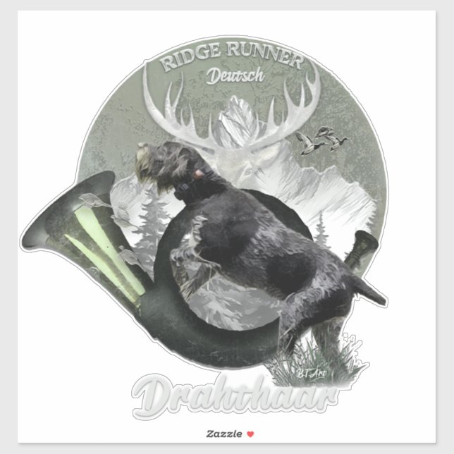 Deutsch Drahthaar Aufkleber (Blatt)