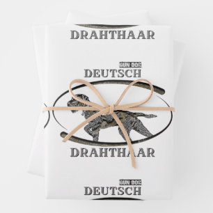 Deutsch Drahthaar, bester Kanonenhund Geschenkpapier Set