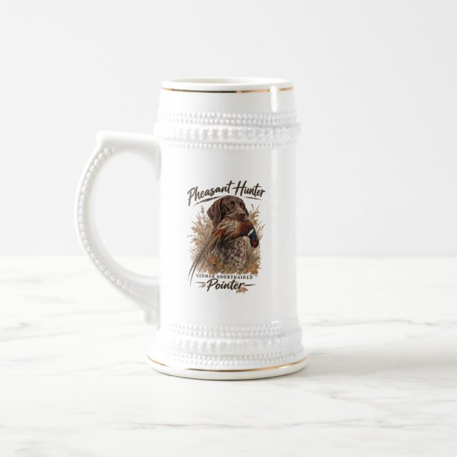 Deutsch Drahthaar  Bierglas (Links)