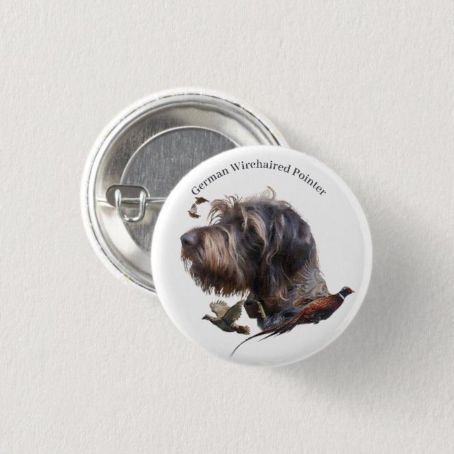 Deutsch-Drahthaar Button (Vorne & Hinten)