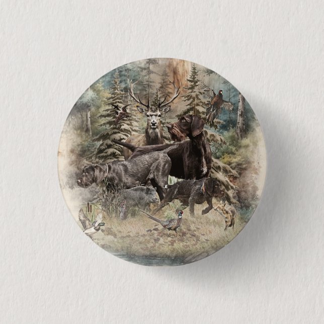 Deutsch Drahthaar Button (Vorderseite)