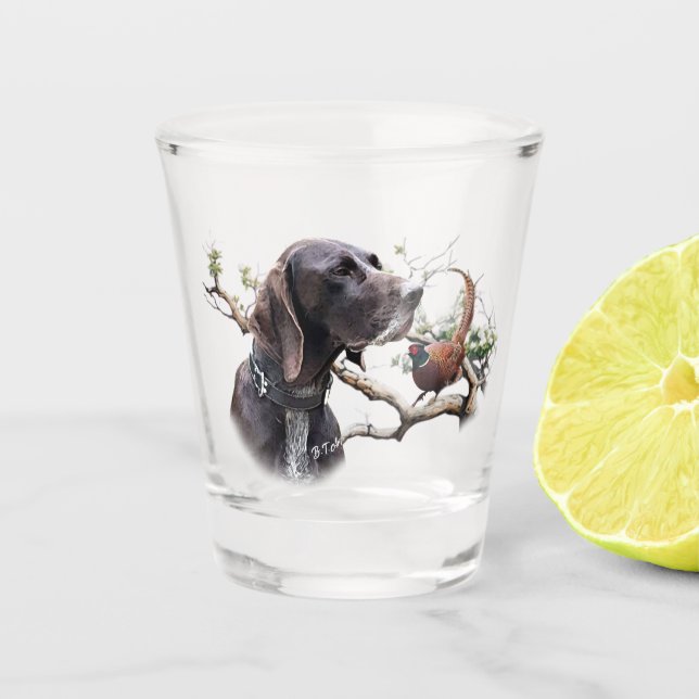 Deutsch Drahthaar, DD Schnapsglas (Vorderseite)