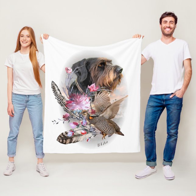 Deutsch Drahthaar    Fleecedecke (Beispiel)