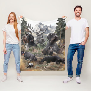Deutsch-Drahthaar Fleecedecke