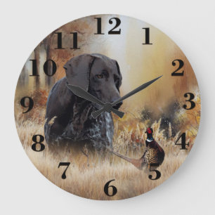 Deutsch Drahthaar Große Wanduhr