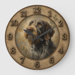 Deutsch Drahthaar Große Wanduhr