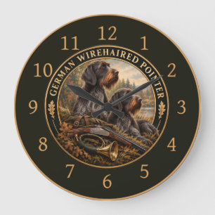 Deutsch Drahthaar Große Wanduhr