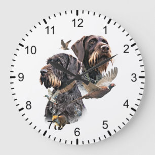 Deutsch Drahthaar Große Wanduhr