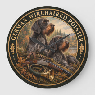 Deutsch Drahthaar Große Wanduhr