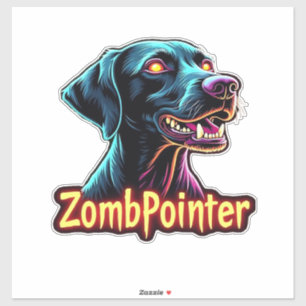 Deutsch Drahthaar GSP Zombie Hund Hallowee Aufkleber