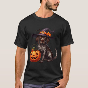 Deutsch Drahthaar Hexen Halloween T-Shirt