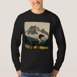 Deutsch Drahthaar Hund Portrait Krawatte und Färbu T-Shirt