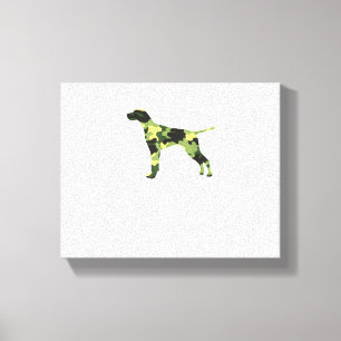 Deutsch Drahthaar _ Hund Tarnung Silhouette Leinwanddruck