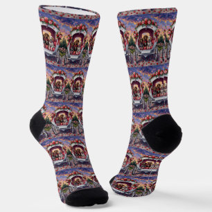 Deutsch Drahthaar Hund Valentinstag Socken