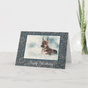Deutsch-Drahthaar-Hund zum Geburtstag Karte. Karte