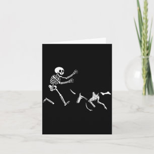 Deutsch Drahthaar Inter Running Skelett Halloween Karte