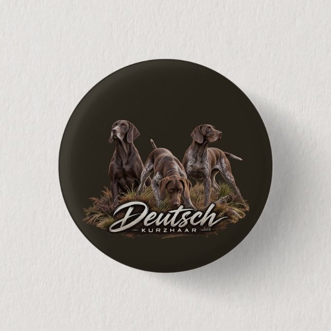Deutsch Drahthaar - Jagdkollektion Button (Vorderseite)